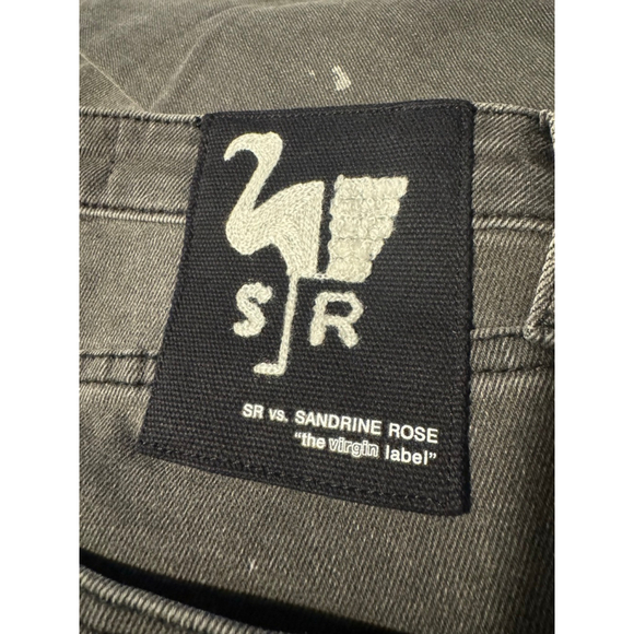 Sandrine Rose Polka Grey Straight Leg Jeans NWT Size 26 Modern Grunge Minimalist - Picture 9 of 9